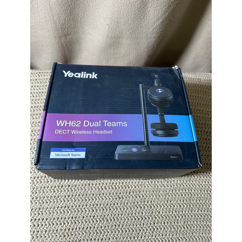 Yealink WH62 Dual Teams DECT Wireless Headset Black WHB620 Microsoft Certified